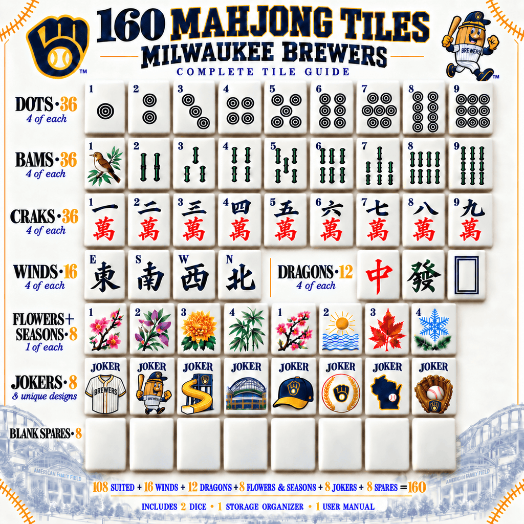 Premium MLKB Mahjong Tiles Set TTMH
