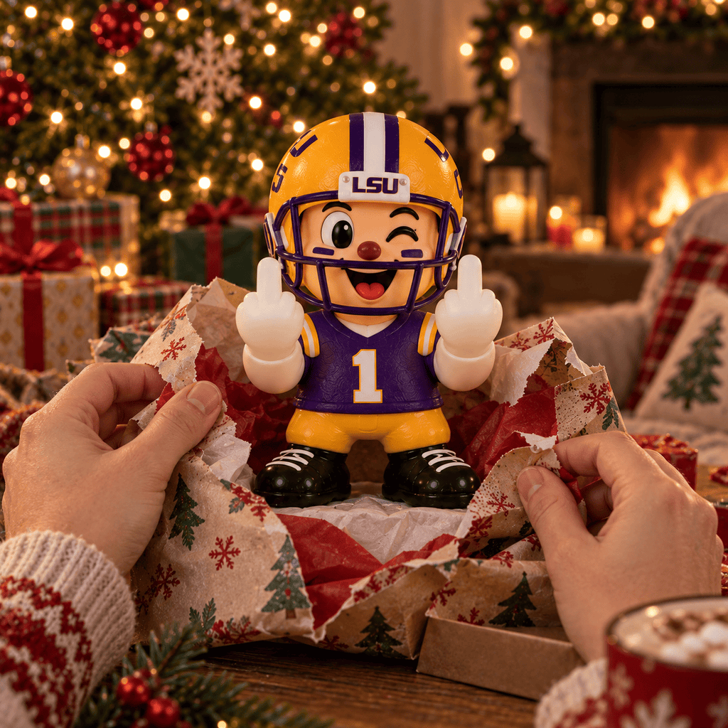 LSU Premium Christmas Middle Finger Character Light NTTB