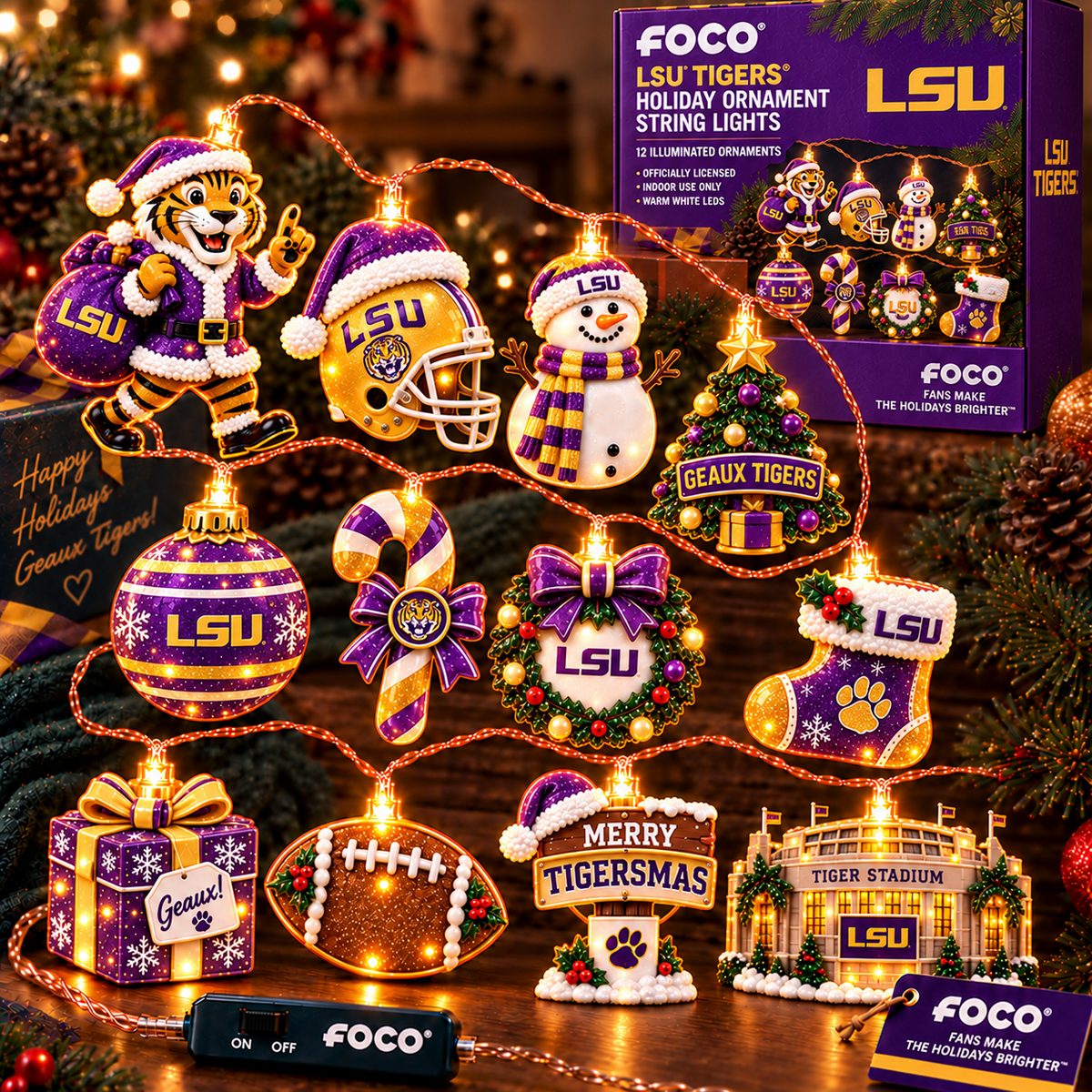 LSU Premium decorative Christmas LED string lights BMD