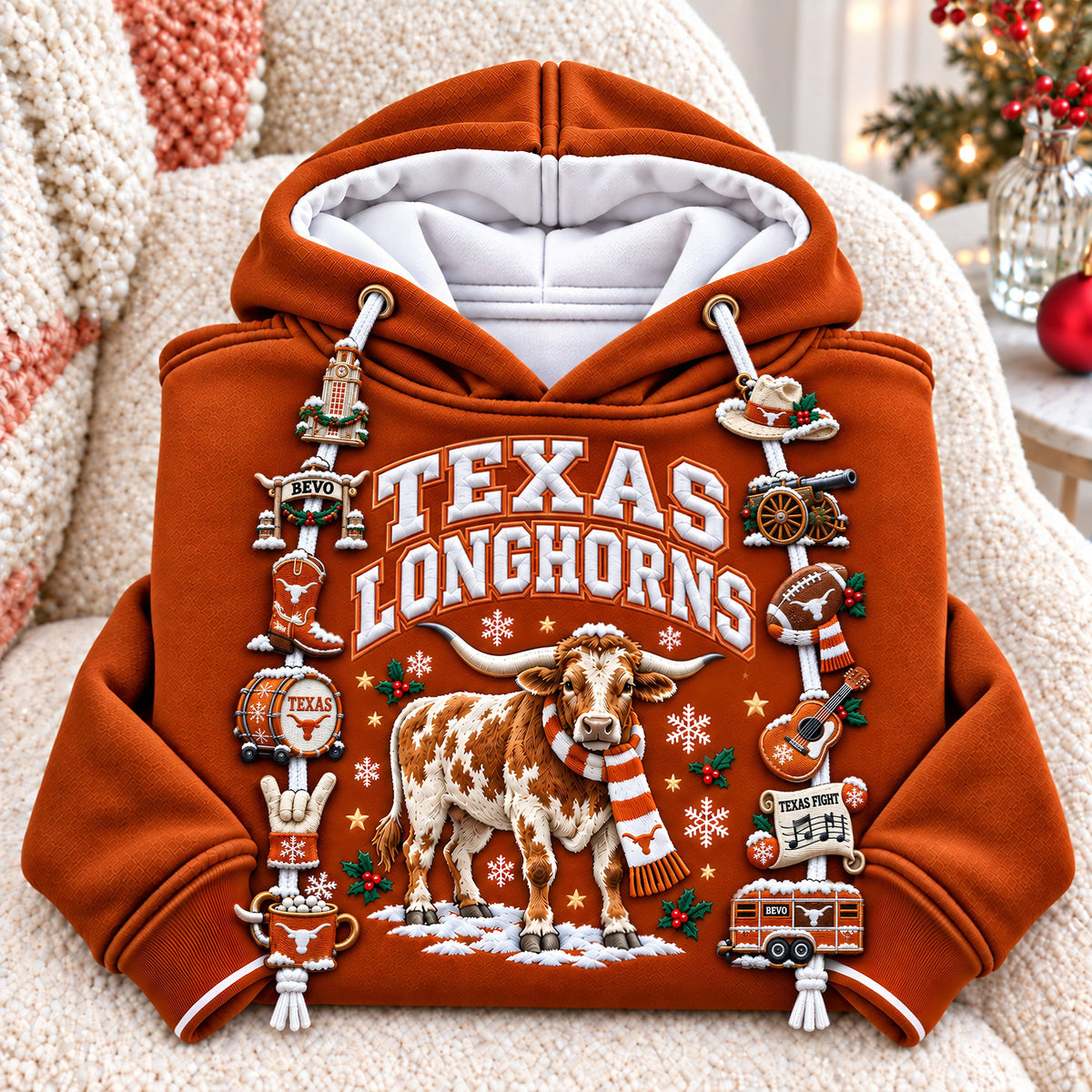 Premium TLS Christmas Embroidered Charm Hoodie PVNA