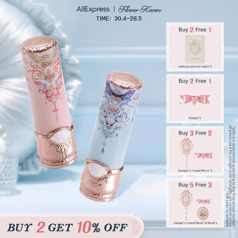 Flower Knows Butterfly Cloud Collar Collection  Glossy Lipstick High shine hydrating non-greasy 3.5g