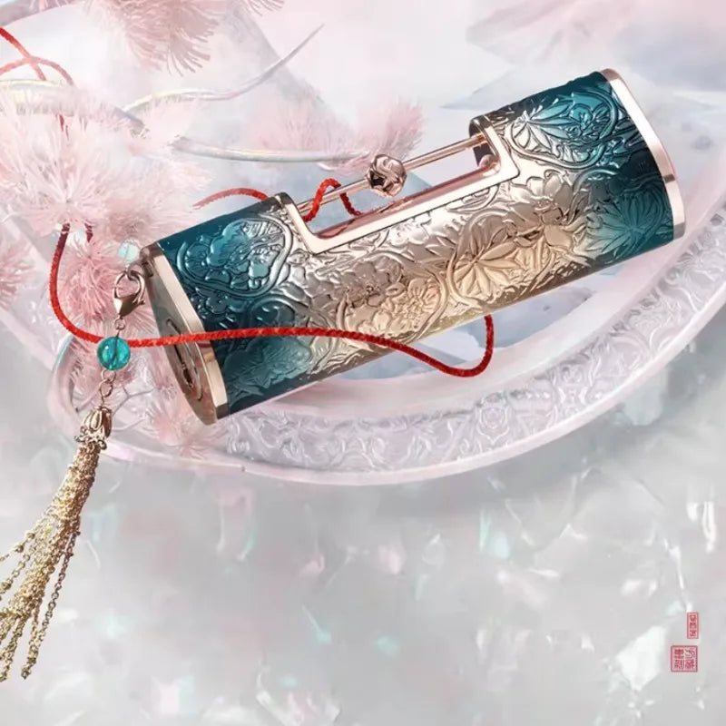 Florasis Love Lock Lipstick Intricate Engraving,Velvet Matte Finish, Brightening Red Shades,Romantic Gift for Girlfriend