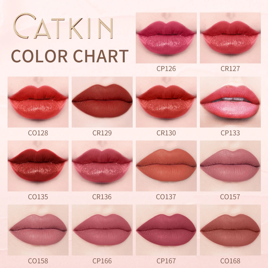 CATKIN Matte Lipstick 3PCS SET With Gift Box, Long Lasting Lightweight Soft and Ultra Hydrating Lipsticks