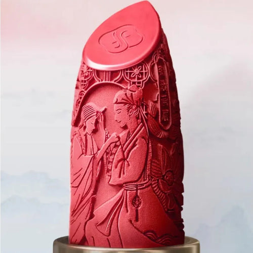 Florasis Love Lock Lipstick Intricate Engraving,Velvet Matte Finish, Brightening Red Shades,Romantic Gift for Girlfriend