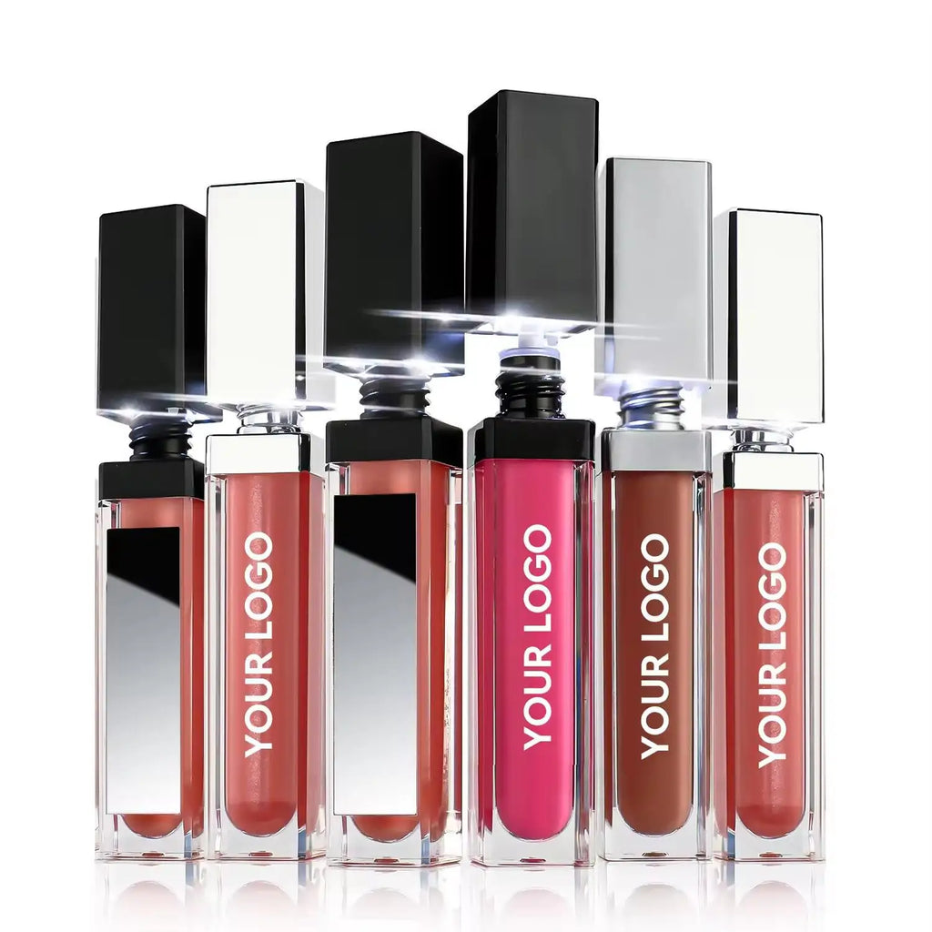 Matte Liquid Lipstick Private Label Vegan Lip Gloss Long Lasting Waterproof Lipgloss Mirror Tubes Wholesale Bulk For Business